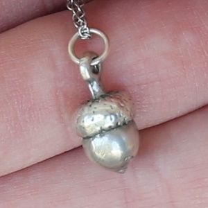 Acorn Pendant Necklace Sterling Silver